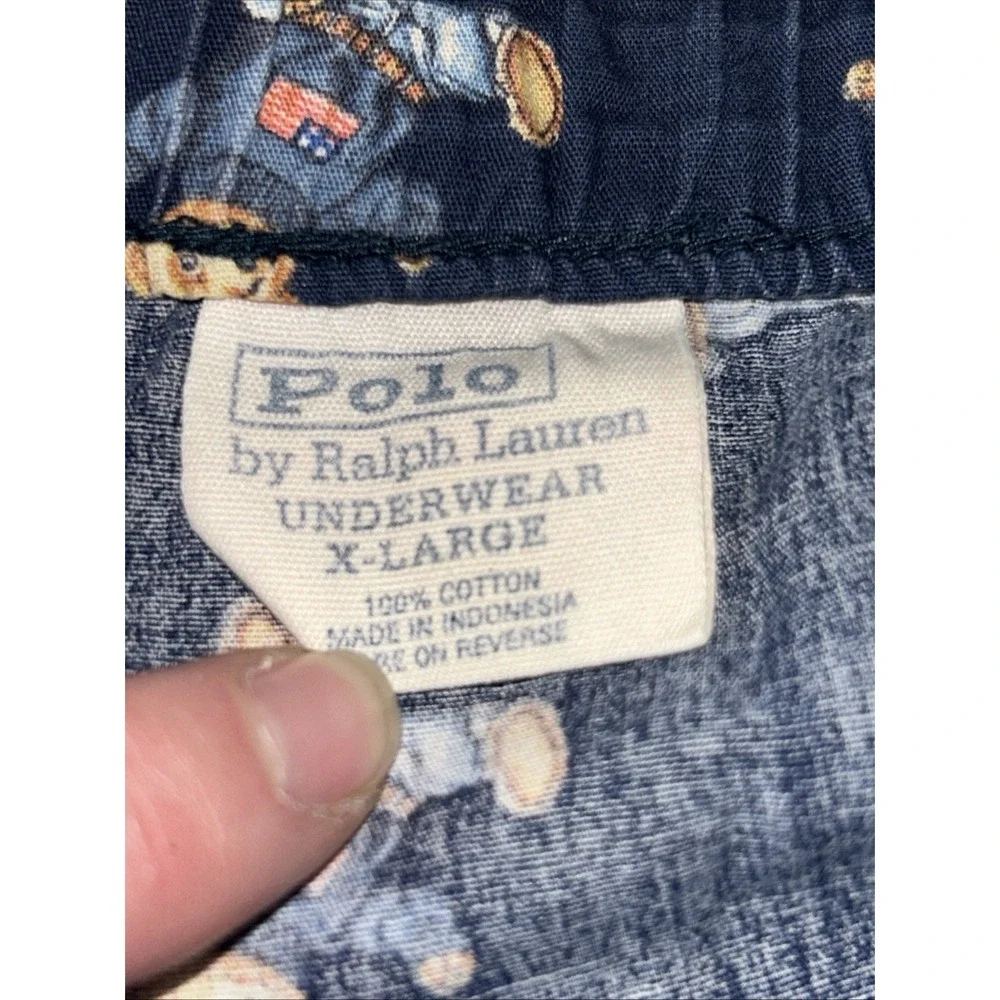 Vintage 90's RALPH LAUREN POLO Classic USA SWEATER BEAR Boxers Sz 40 Anniversary - Picture 3 of 7